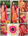 KP 1034 Soft Lichi Silk With Jacquard Work Saree Wholesale Price In Surat
